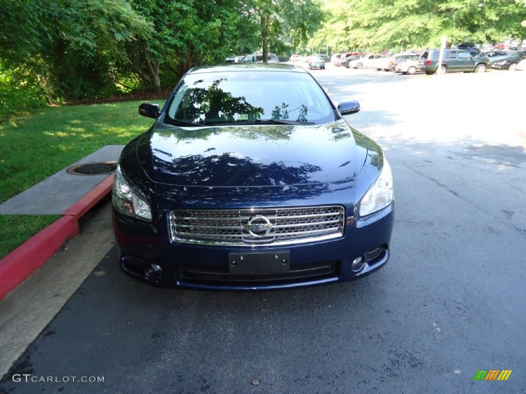 2009 Maxima 3.5 S - Navy Blue Metallic / Charcoal photo #2