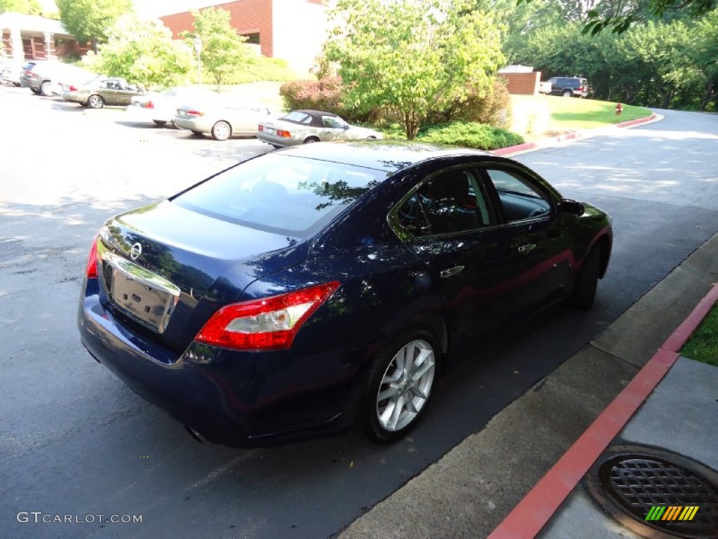 2009 Maxima 3.5 S - Navy Blue Metallic / Charcoal photo #7