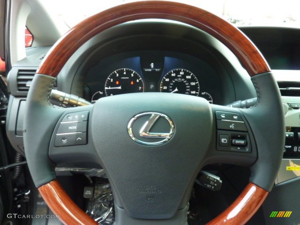 2011 Lexus RX 350 AWD Black Steering Wheel Photo #51558696