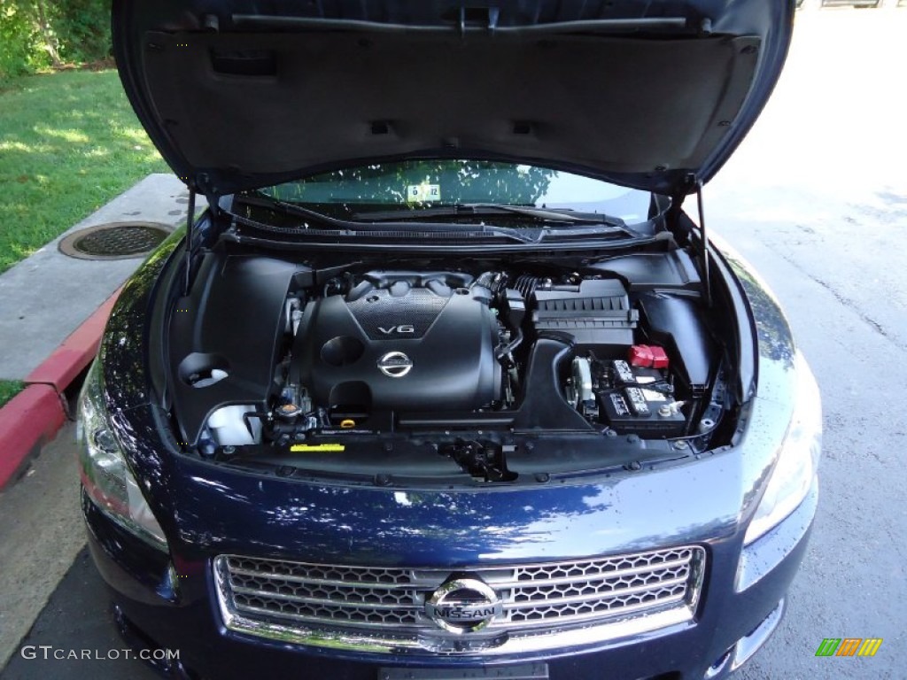 2009 Maxima 3.5 S - Navy Blue Metallic / Charcoal photo #37