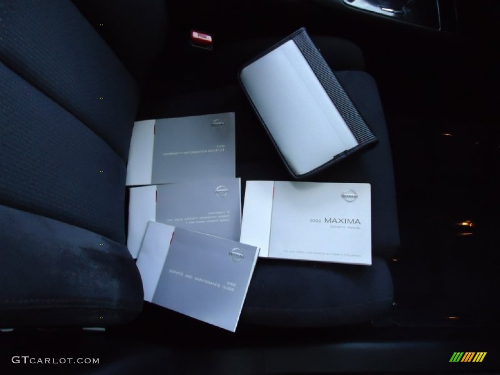 2009 Maxima 3.5 S - Navy Blue Metallic / Charcoal photo #39