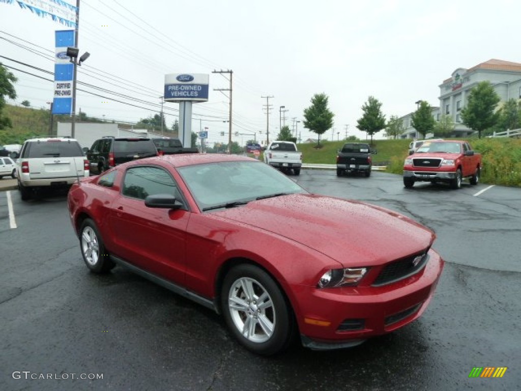 2010 Mustang V6 Coupe - Red Candy Metallic / Charcoal Black photo #1