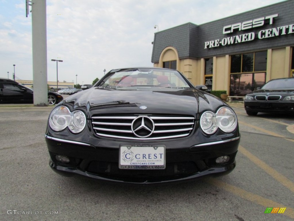 2005 SL 55 AMG Roadster - designo Mocha Black Metallic / Berry Red/Charcoal photo #2