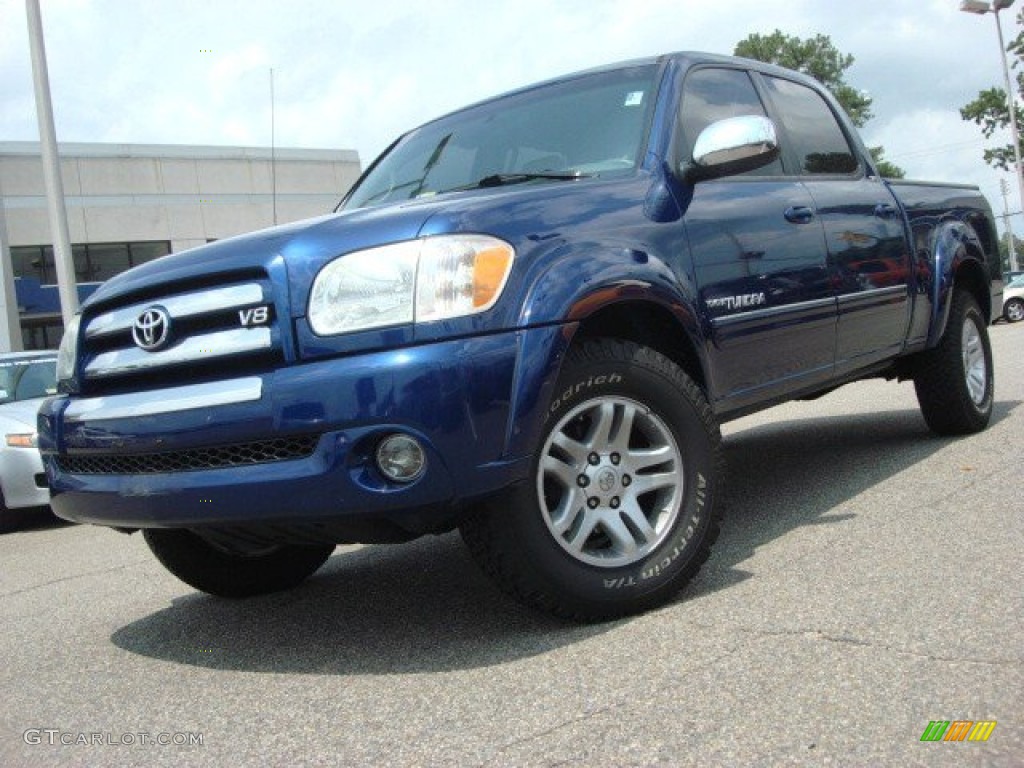 2005 Tundra SR5 Double Cab - Spectra Blue Mica / Light Charcoal photo #1
