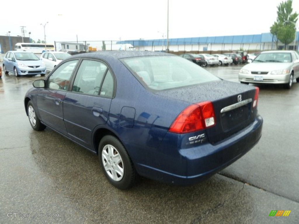 2003 Civic LX Sedan - Royal Blue / Gray photo #3