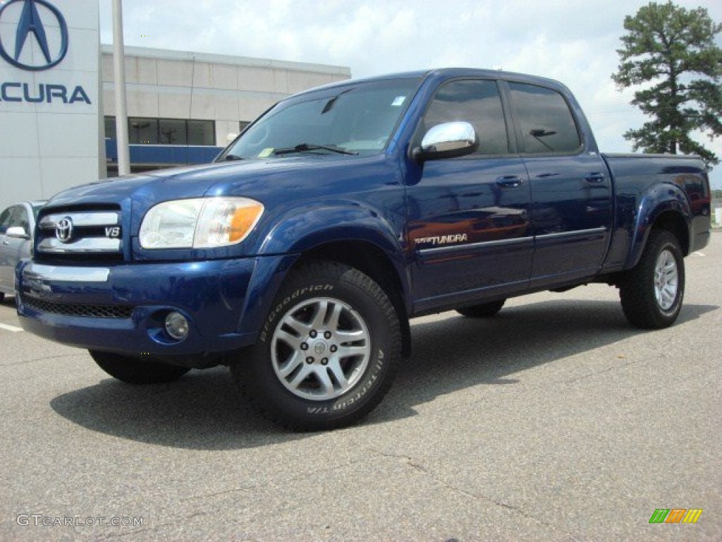 2005 Tundra SR5 Double Cab - Spectra Blue Mica / Light Charcoal photo #2