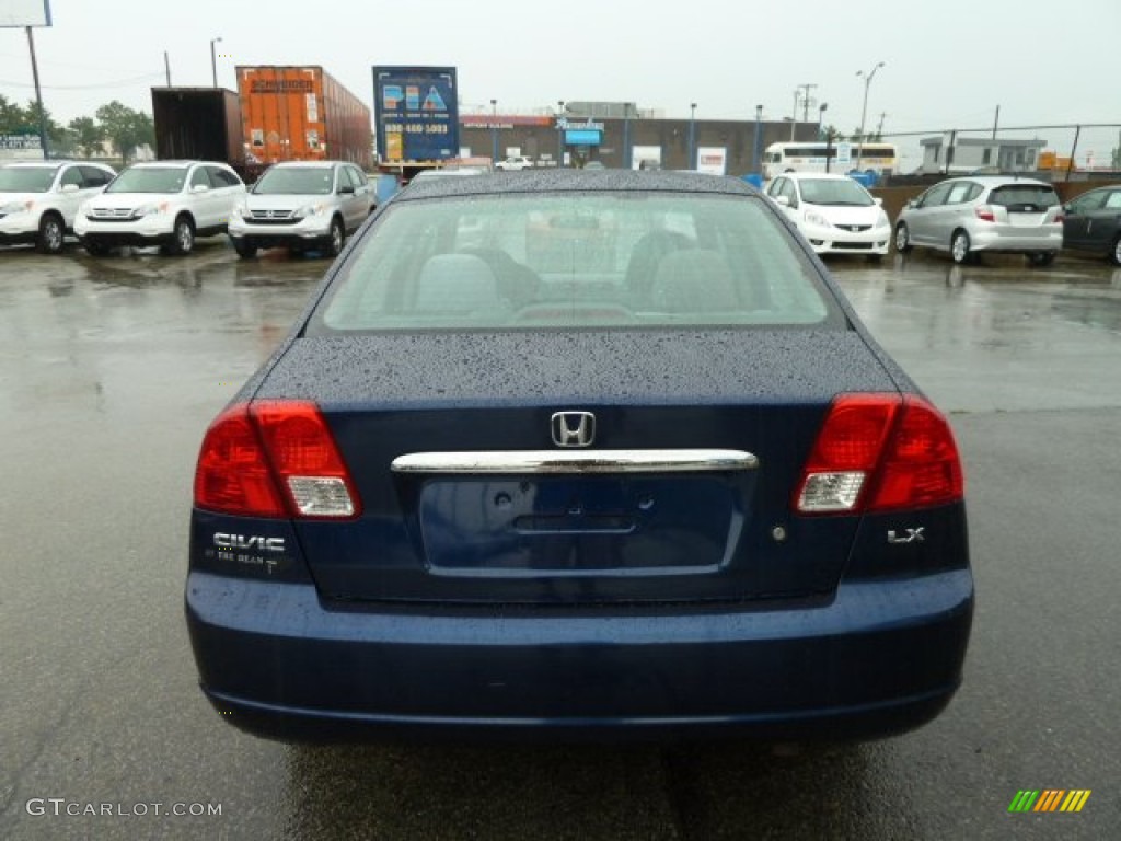 2003 Civic LX Sedan - Royal Blue / Gray photo #4