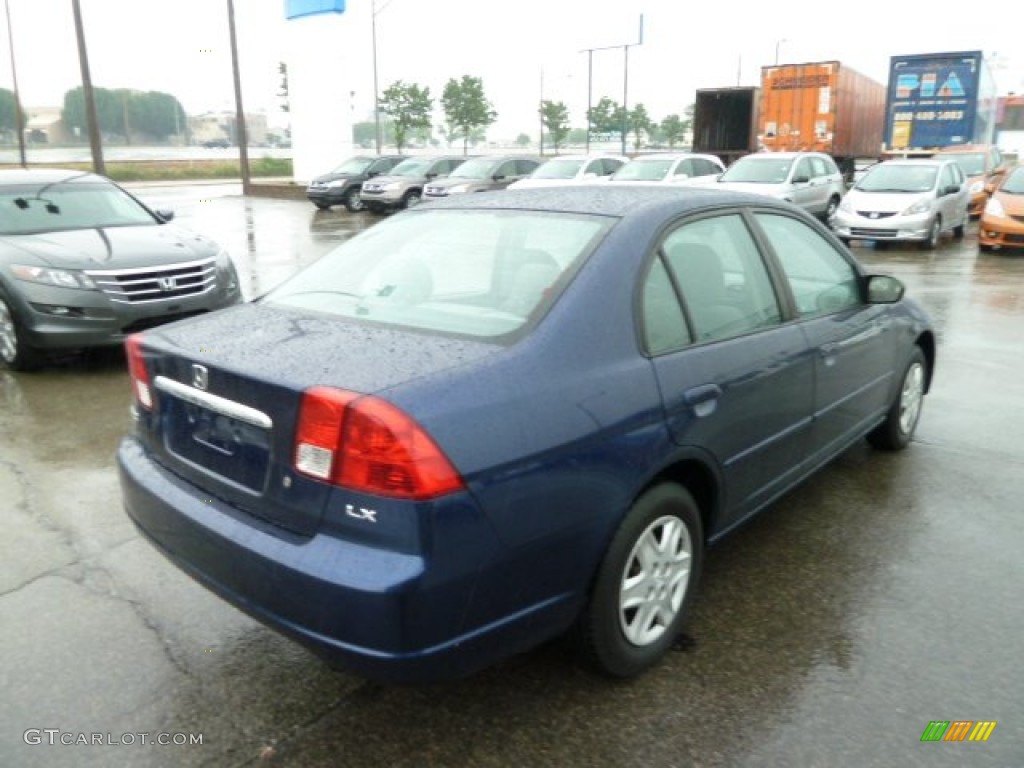 2003 Civic LX Sedan - Royal Blue / Gray photo #5