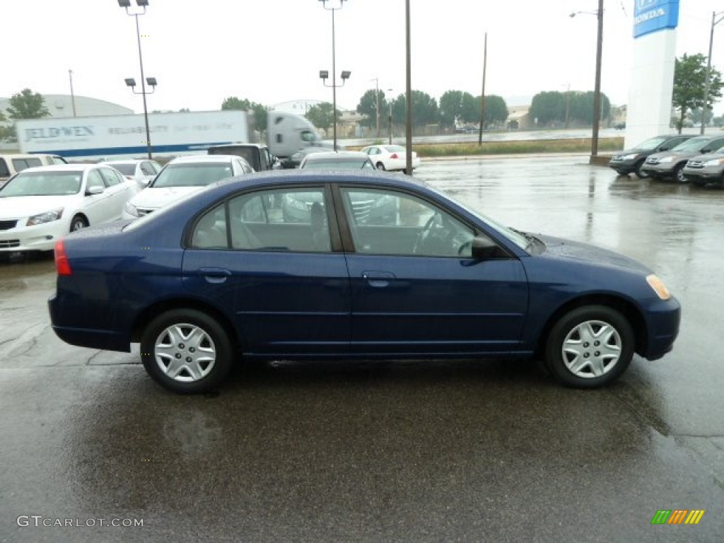 2003 Civic LX Sedan - Royal Blue / Gray photo #6