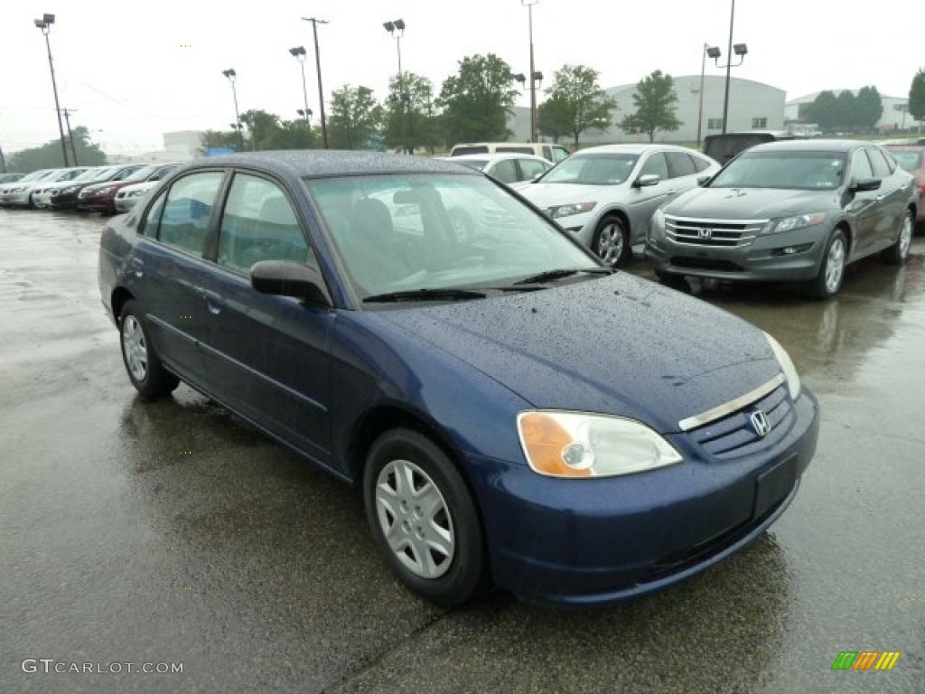 2003 Civic LX Sedan - Royal Blue / Gray photo #7
