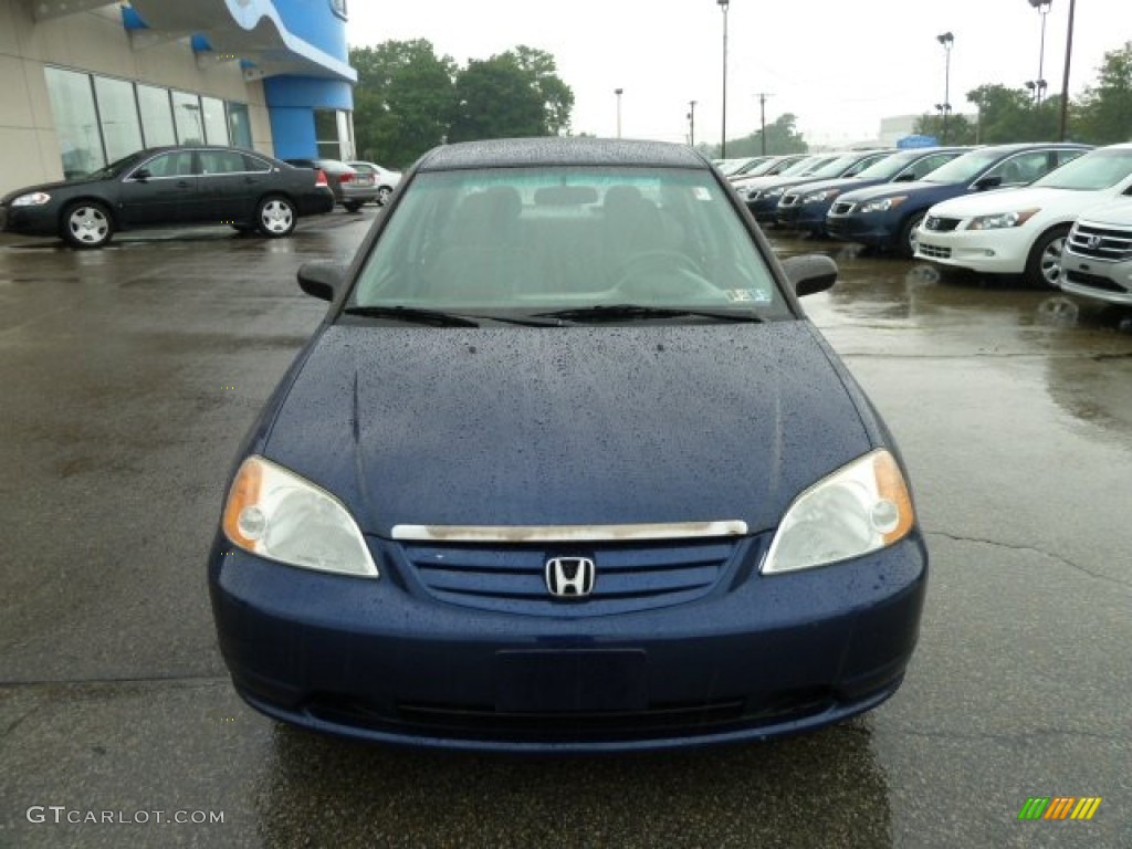 2003 Civic LX Sedan - Royal Blue / Gray photo #8