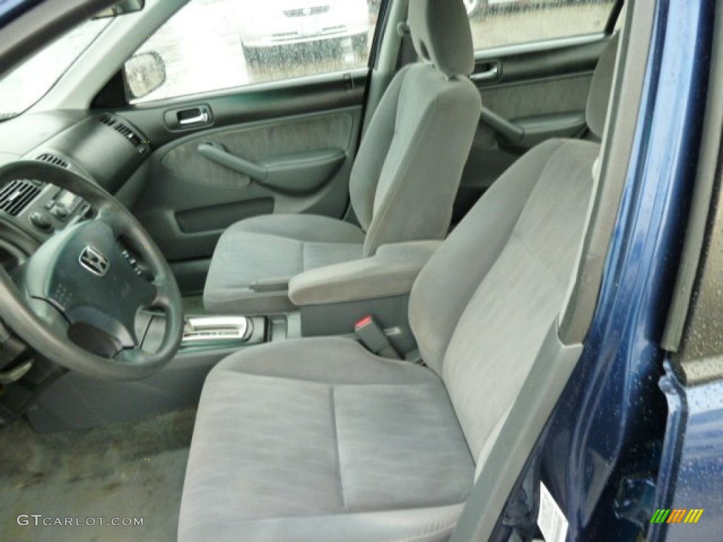 2003 Civic LX Sedan - Royal Blue / Gray photo #10