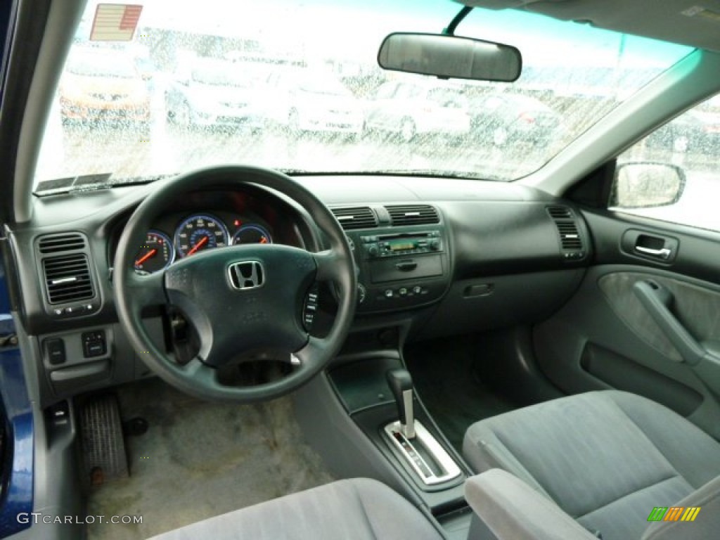 2003 Civic LX Sedan - Royal Blue / Gray photo #12