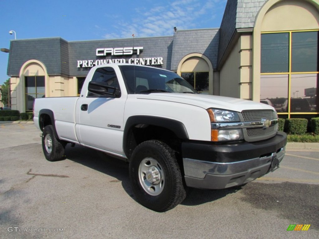 2003 Silverado 2500HD Regular Cab - Summit White / Dark Charcoal photo #1