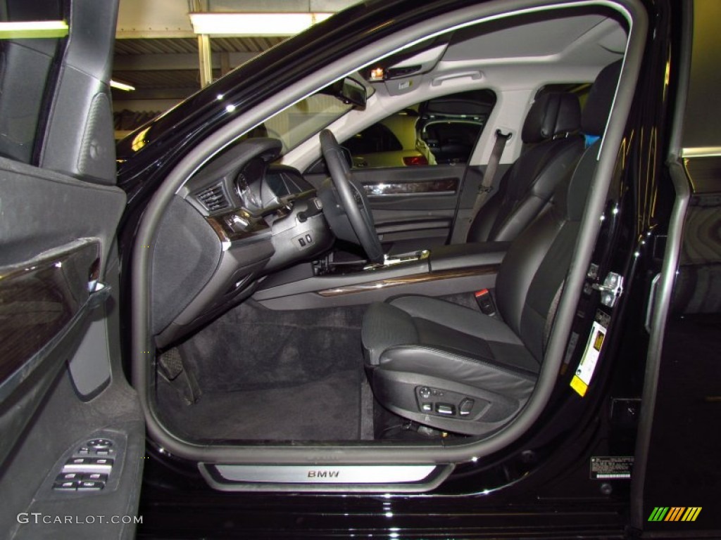 Black Nappa Leather Interior 2010 BMW 7 Series 750Li Sedan Photo #51564468