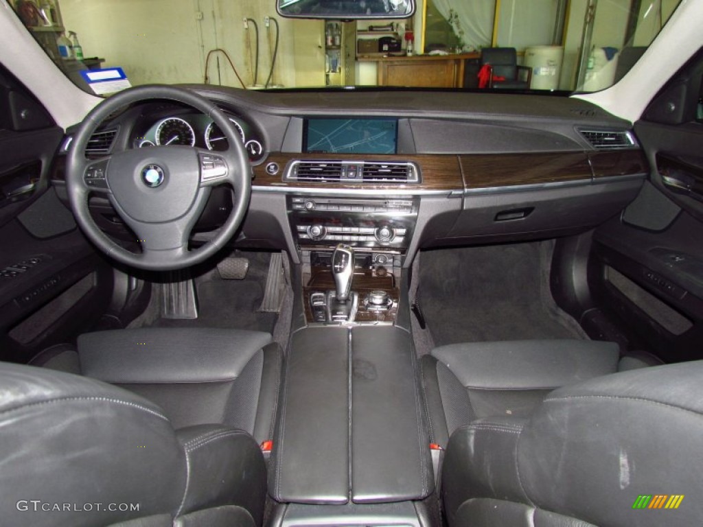 2010 BMW 7 Series 750Li Sedan Black Nappa Leather Dashboard Photo #51564555