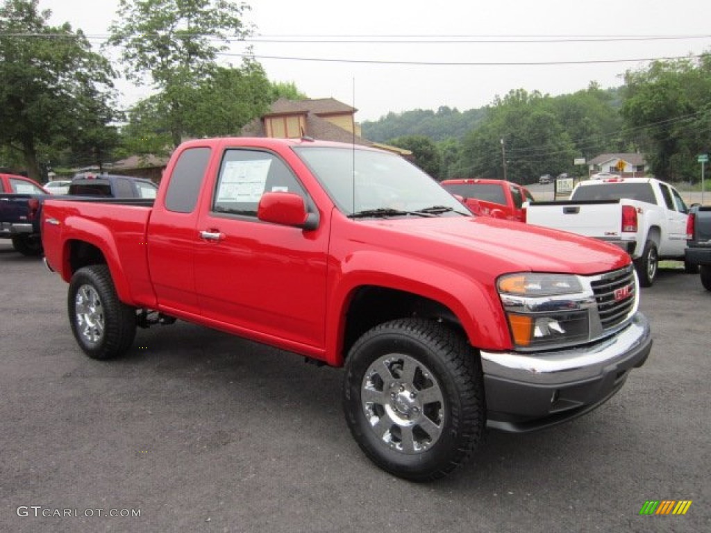 Fire Red 2011 GMC Canyon SLE Extended Cab 4x4 Exterior Photo #51565464