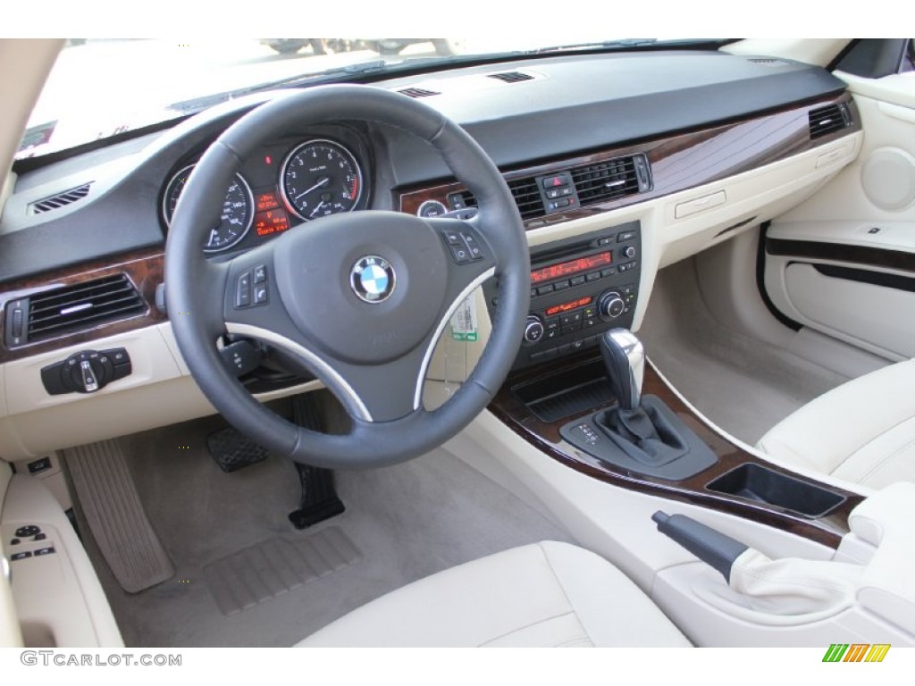2010 BMW 3 Series 328i xDrive Coupe Cream Beige Dashboard Photo #51565704
