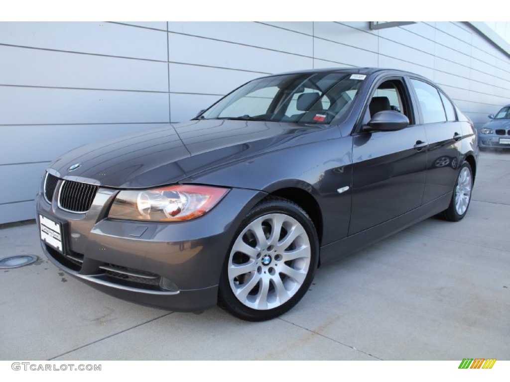 2008 3 Series 328xi Sedan - Sparkling Graphite Metallic / Black photo #1