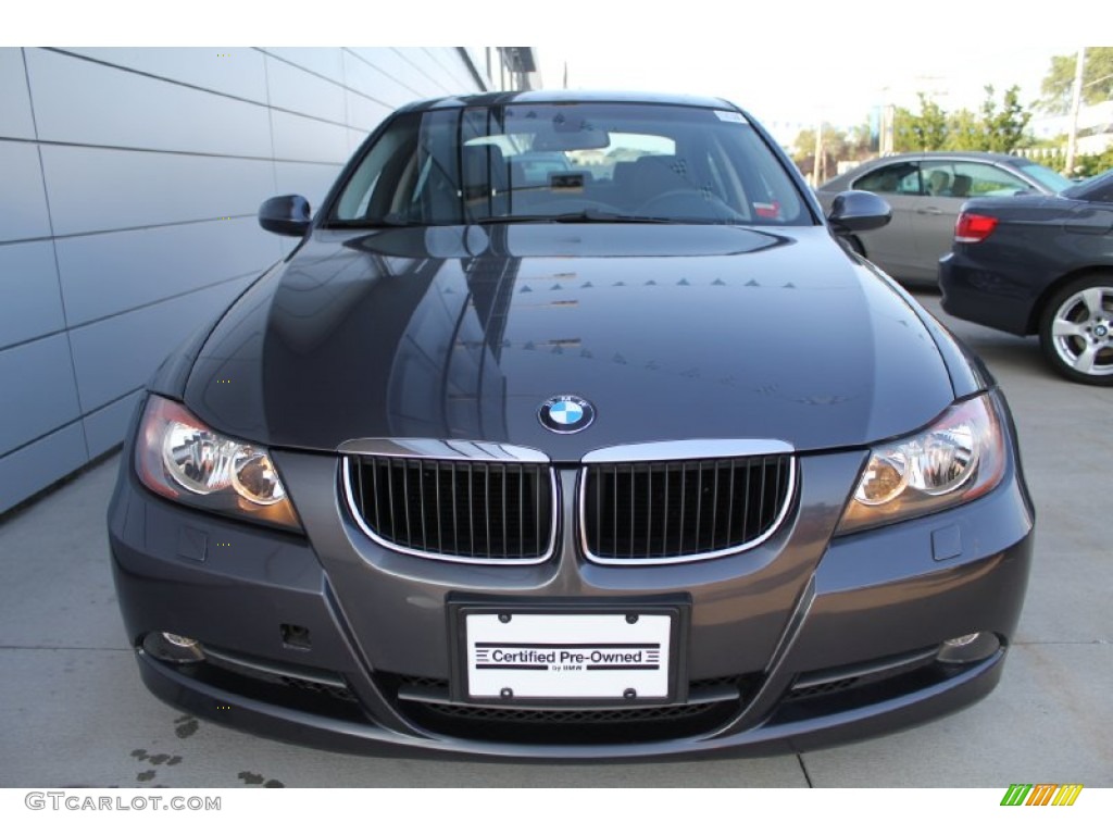 2008 3 Series 328xi Sedan - Sparkling Graphite Metallic / Black photo #2