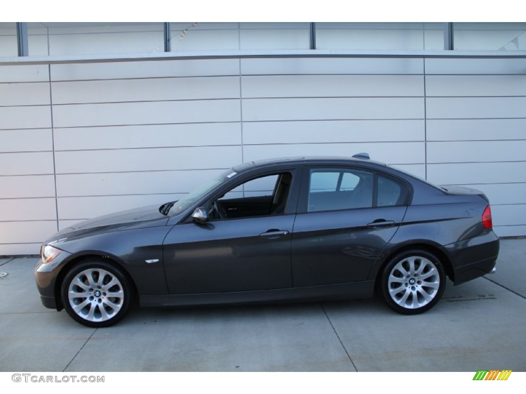 2008 3 Series 328xi Sedan - Sparkling Graphite Metallic / Black photo #3