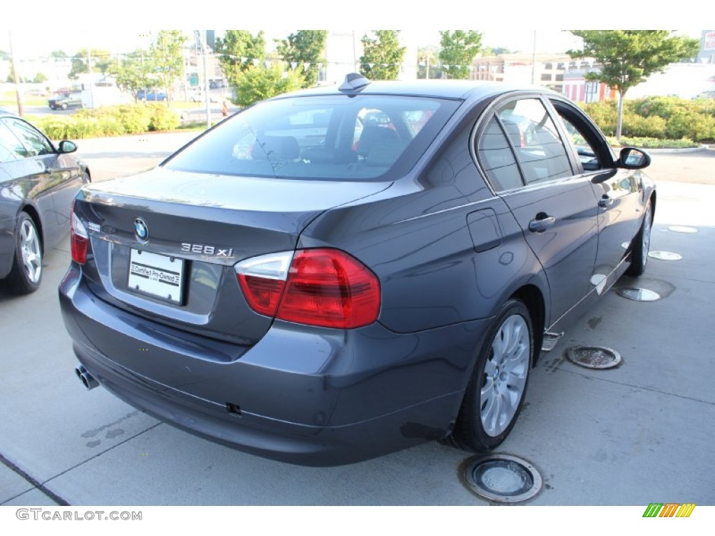 2008 3 Series 328xi Sedan - Sparkling Graphite Metallic / Black photo #6