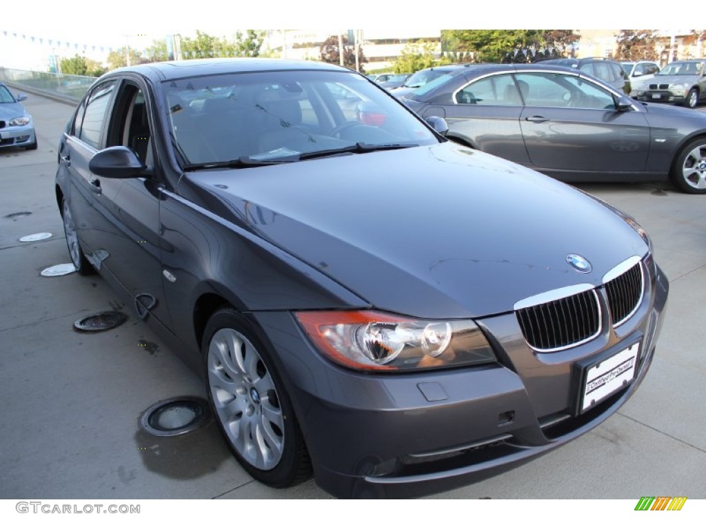 2008 3 Series 328xi Sedan - Sparkling Graphite Metallic / Black photo #7