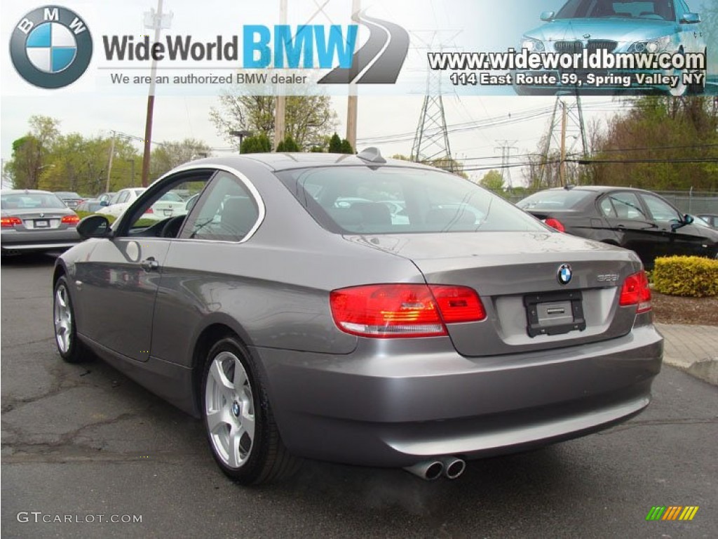 2009 3 Series 328xi Coupe - Space Grey Metallic / Black photo #6