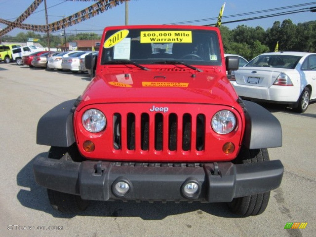 2011 Wrangler Sport S 4x4 - Flame Red / Black photo #8