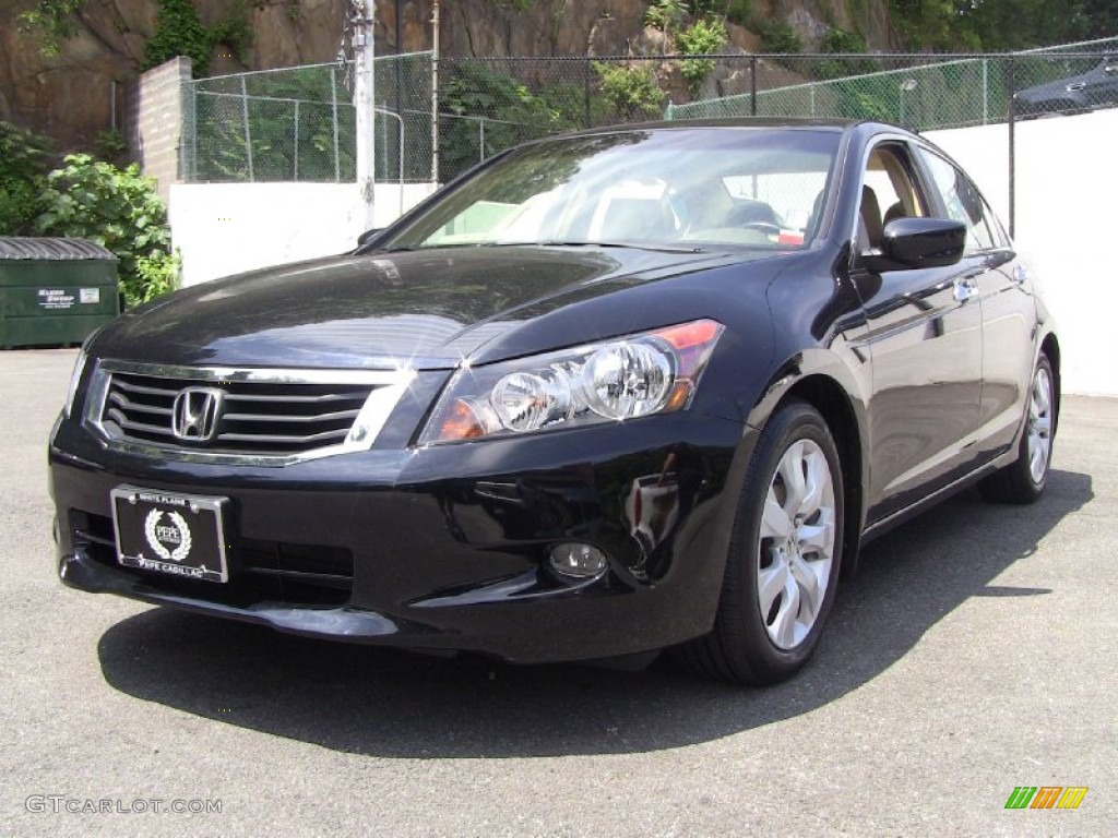 2008 Accord EX-L V6 Sedan - Nighthawk Black Pearl / Ivory photo #1