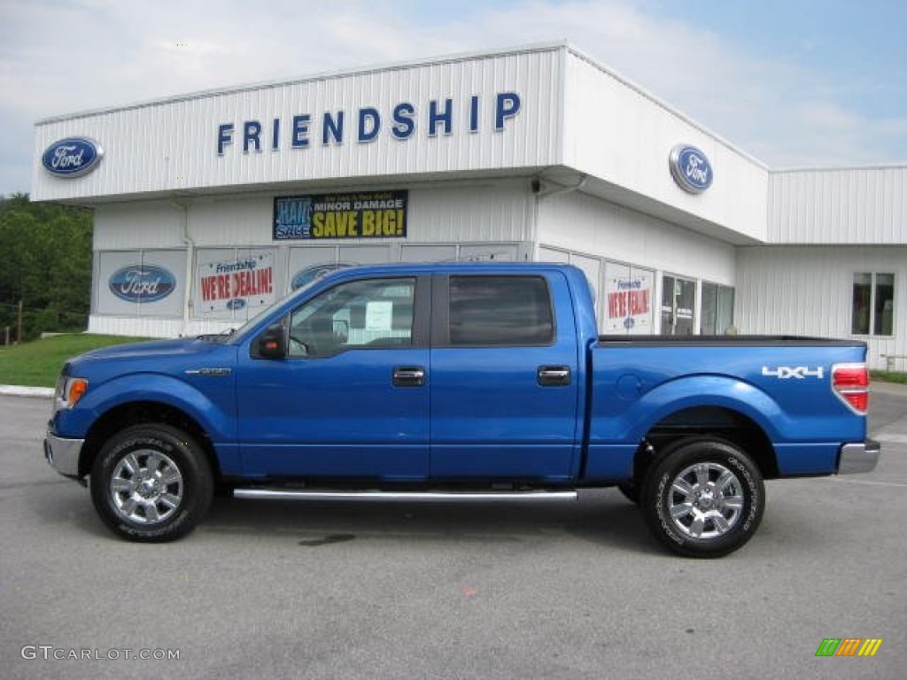 2011 F150 XLT SuperCrew 4x4 - Blue Flame Metallic / Steel Gray photo #1