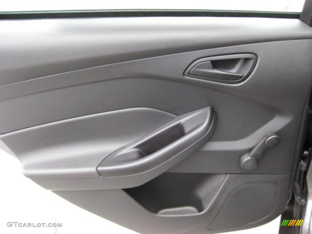 2012 Ford Focus S Sedan Charcoal Black Door Panel Photo #51572794
