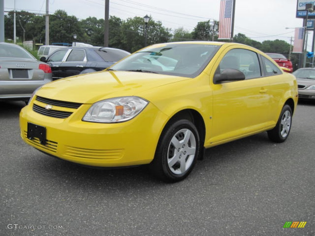 2008 Cobalt LS Coupe - Rally Yellow / Gray photo #1