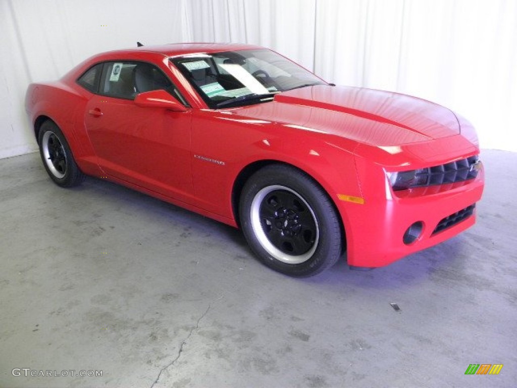 2011 Camaro LS Coupe - Victory Red / Gray photo #1