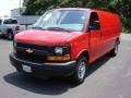 2011 Victory Red Chevrolet Express 3500 Cargo Van  photo #1