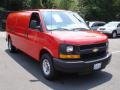 2011 Victory Red Chevrolet Express 3500 Cargo Van  photo #3