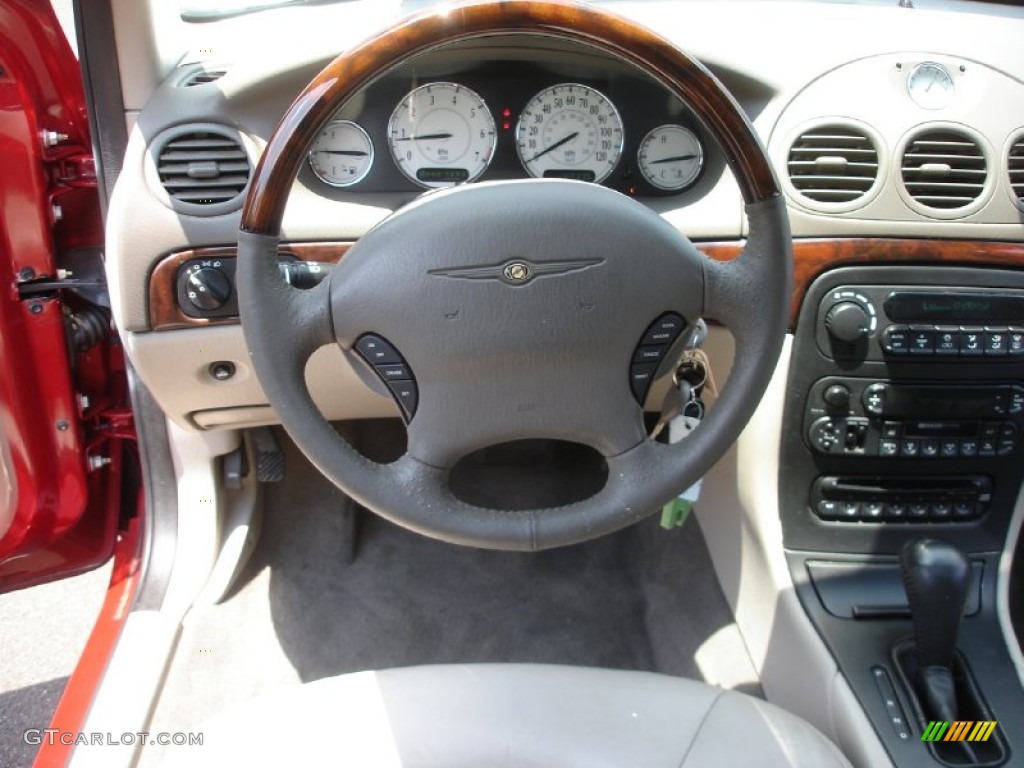 2003 Chrysler 300 M Sedan Light Taupe Steering Wheel Photo #51581794