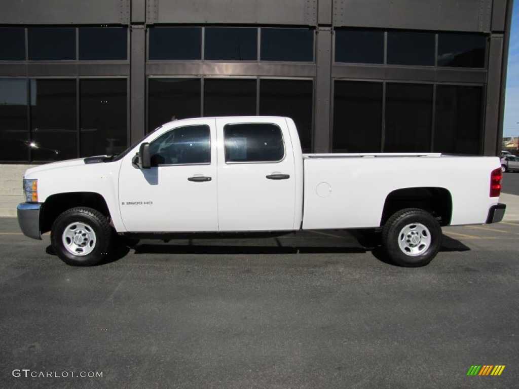 Summit White 2008 Chevrolet Silverado 2500HD LS Crew Cab 4x4 Exterior Photo #51585439