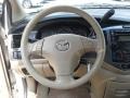 Beige 2005 Mazda MPV ES Steering Wheel
