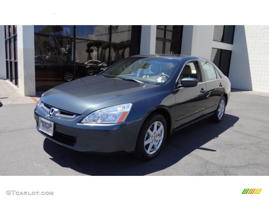 2004 Accord EX V6 Sedan - Deep Green Pearl / Ivory photo #1