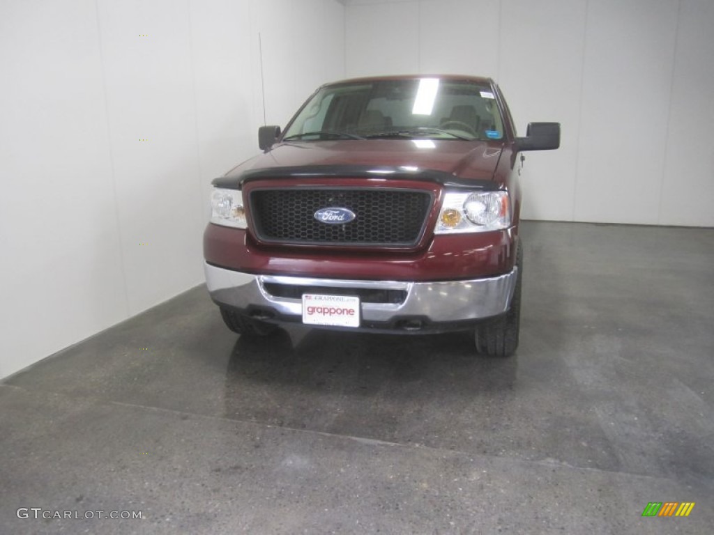 2006 F150 XLT SuperCab 4x4 - Dark Toreador Red Metallic / Medium Flint photo #2