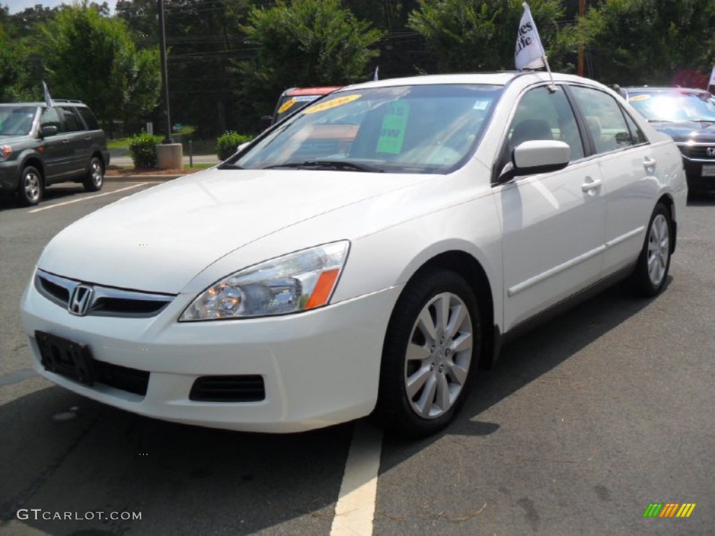 2006 Accord LX V6 Sedan - Taffeta White / Ivory photo #1