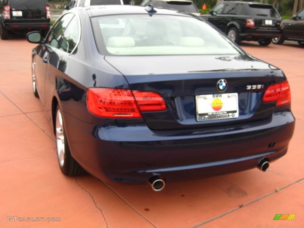 2011 3 Series 335i Coupe - Deep Sea Blue Metallic / Cream Beige photo #3