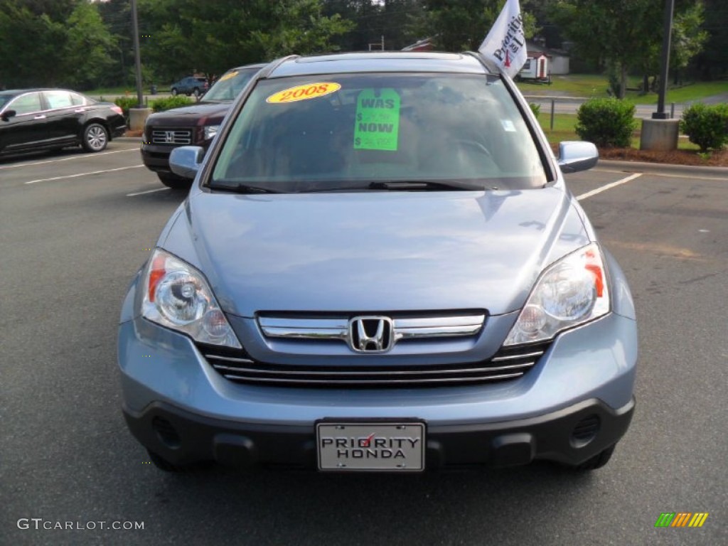2008 CR-V EX-L - Glacier Blue Metallic / Gray photo #7