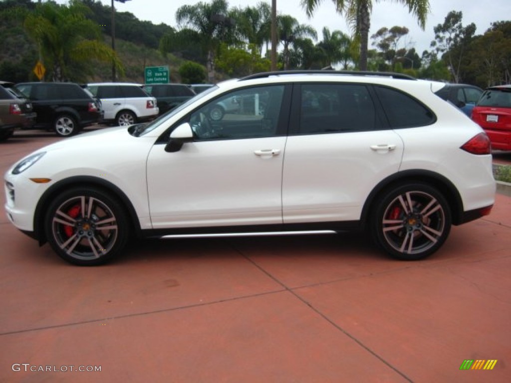 2011 Cayenne Turbo - Sand White / Black photo #2