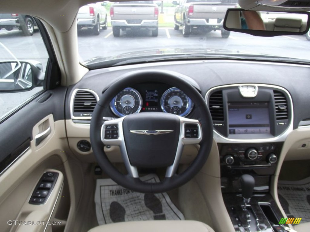 2011 Chrysler 300 Limited Black/Light Frost Beige Dashboard Photo #51594691