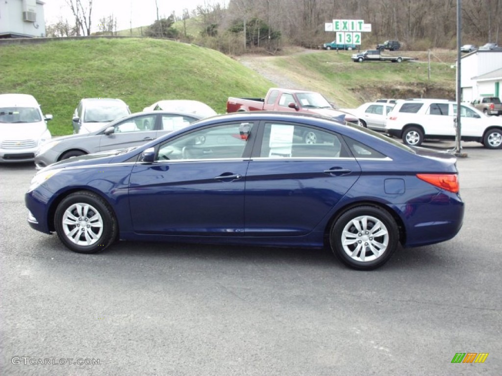 2011 Sonata GLS - Indigo Blue Pearl / Gray photo #4