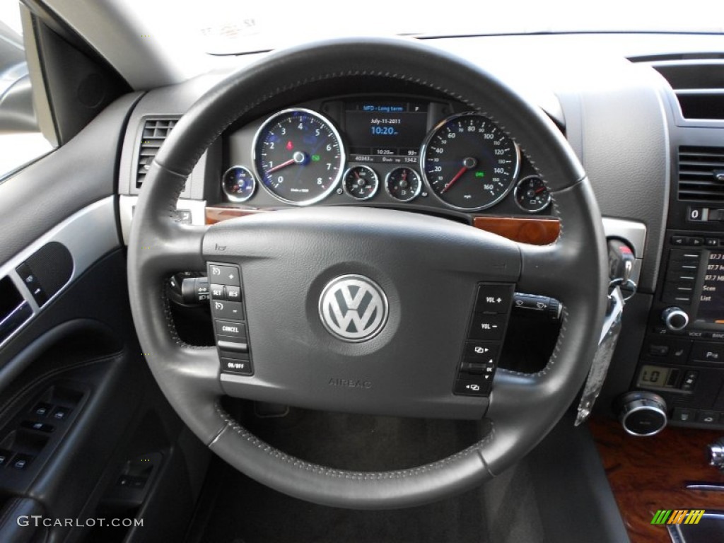 2008 Volkswagen Touareg 2 V8 Anthracite Steering Wheel Photo #51596386