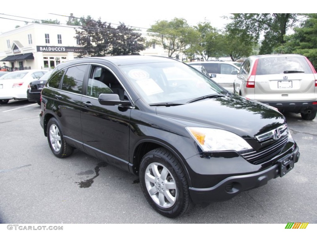 2009 CR-V EX-L 4WD - Crystal Black Pearl / Black photo #3