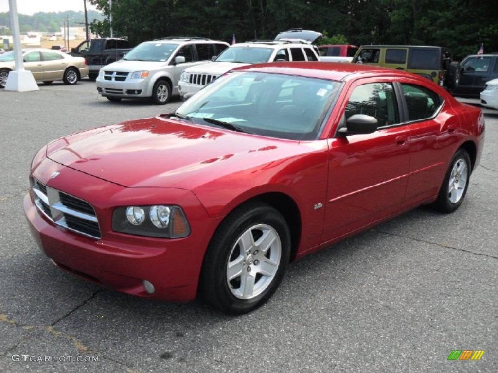 2006 Charger SXT - Inferno Red Crystal Pearl / Dark Slate Gray/Light Graystone photo #1